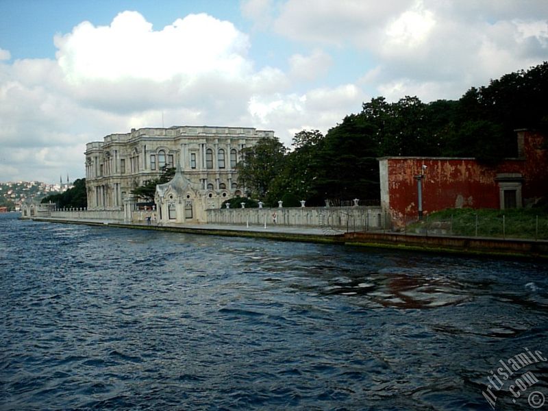 View of the Beylerbeyi Palace from the Bosphorus in Istanbul city of Turkey.
