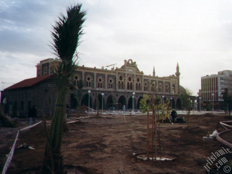 View of the Ottoman made historical Hijaz Railway`s Station in Madina city of Saudi Arabia.
