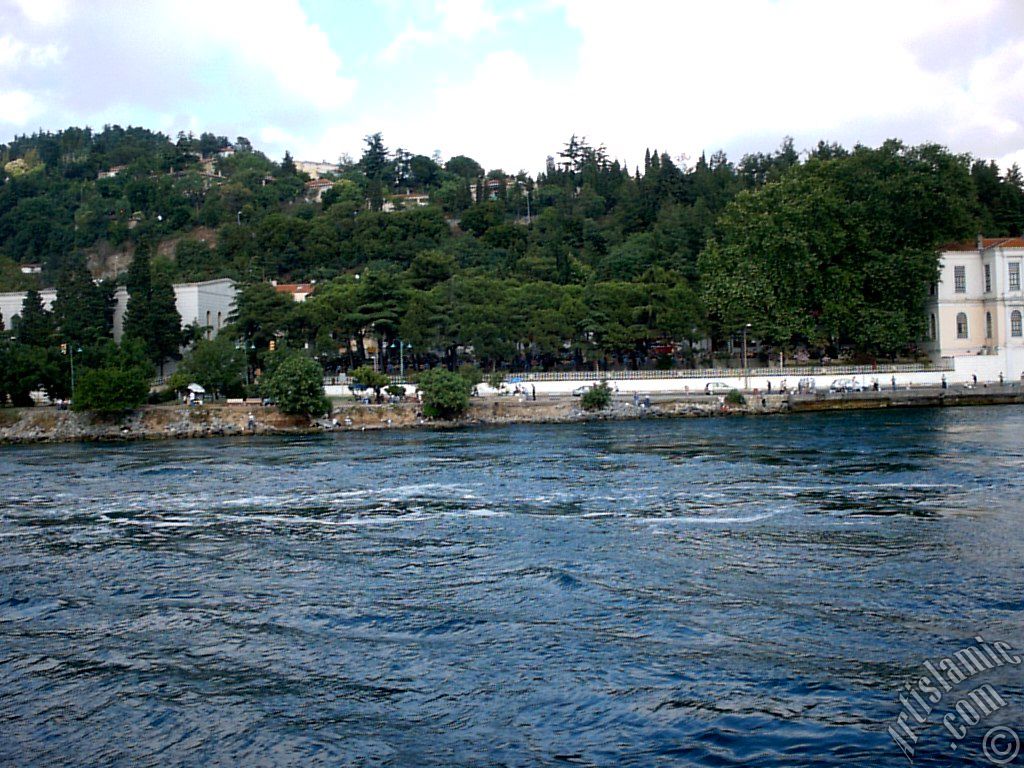 View of Kuleli coast from the Bosphorus in Istanbul city of Turkey.
