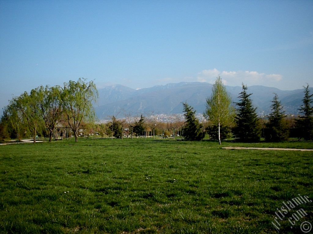 View of Botanical Park in Bursa city of Turkey.
